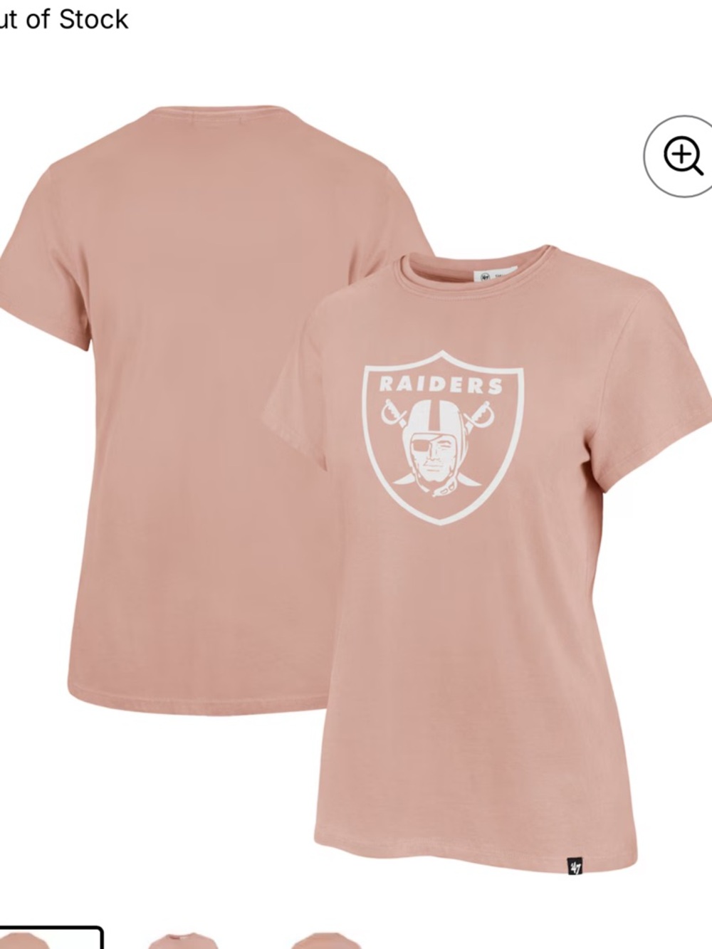 NFL Las Vegas Raiders Women’s Pink Fan Tee size Medium